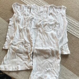 The Childrens Place Tank Tops 5-Pack White Ribbed‎ Knit Undershirt Kids